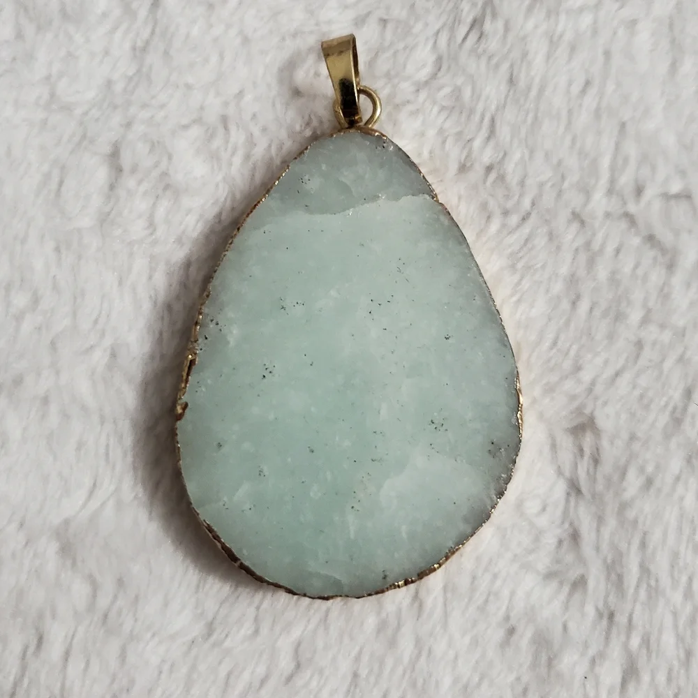 Gemstone Pendant Lot (3) Druzy Agate